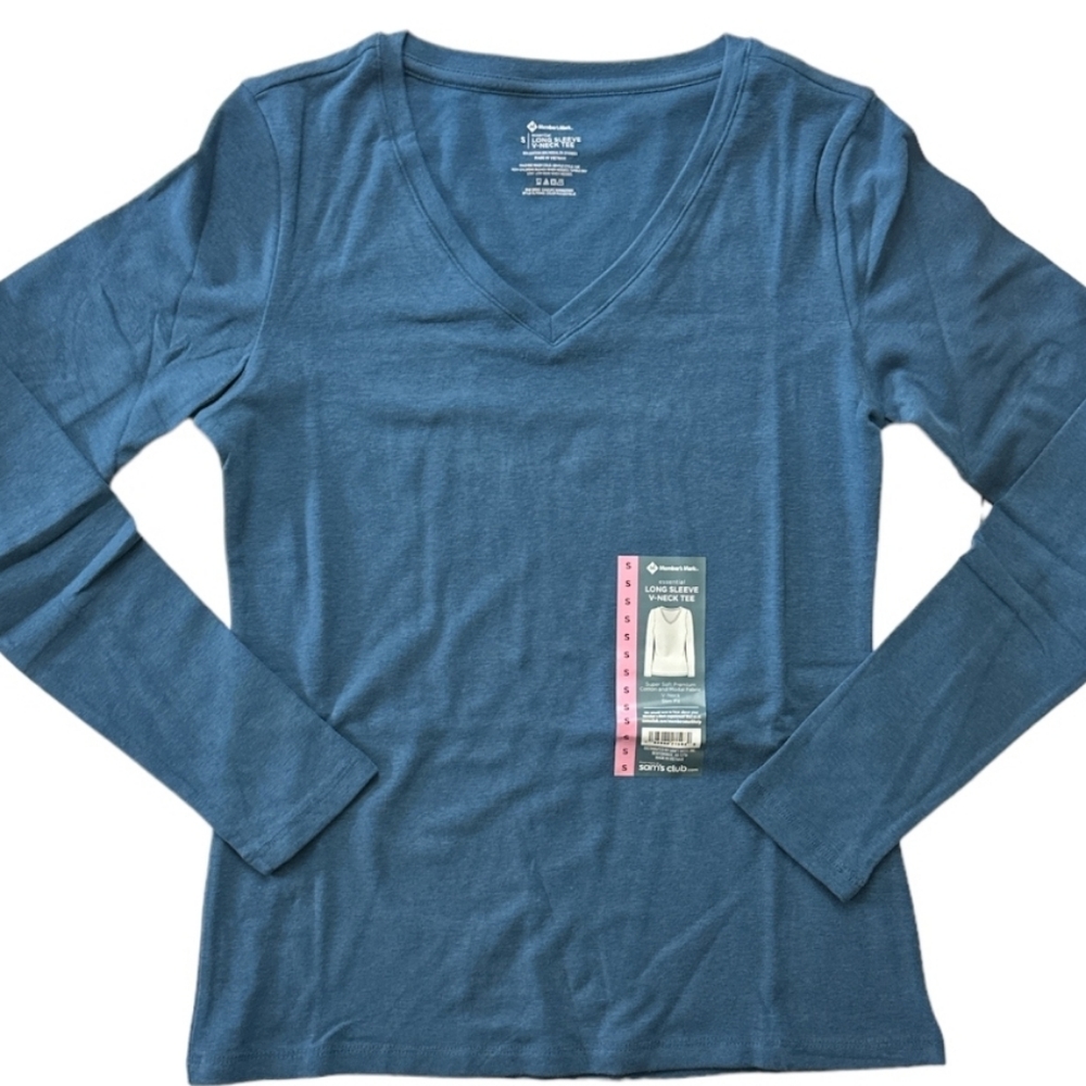 Member's Mark Women's Super Soft Long Sleeve V-Neck Essential Tee